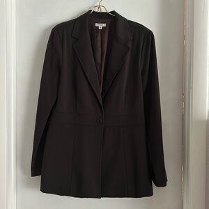 Cache suit jacket size 12 brown